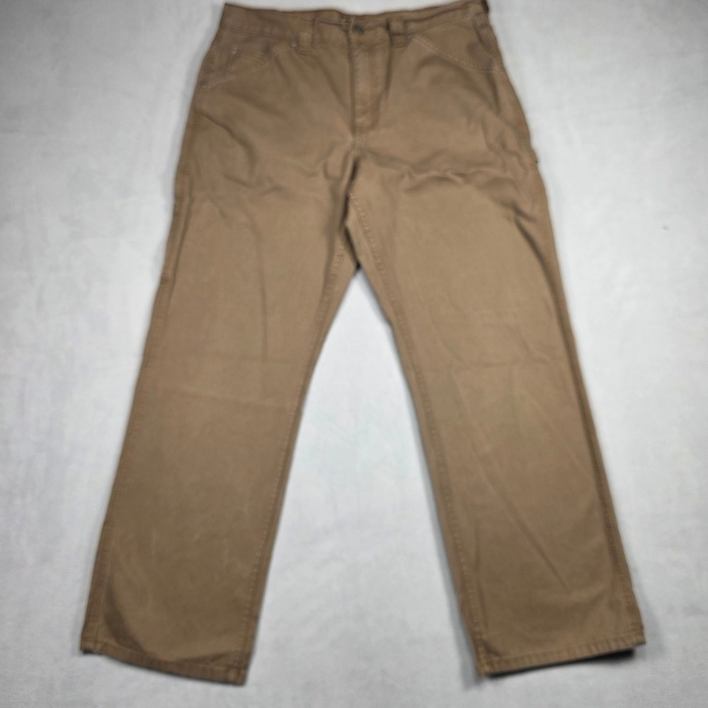 C.E. Schmidt Carpenter Men 34x30 Brown Straight Leg Workwear Medium Wash